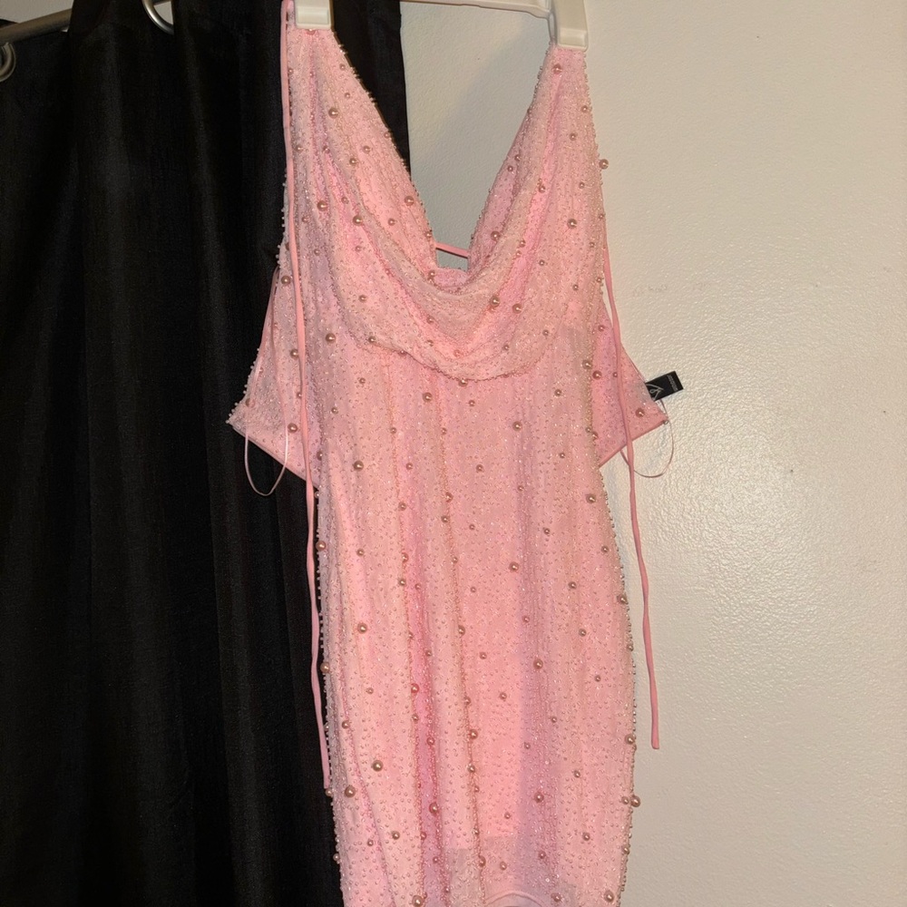 Windsor Pink Beaded Sleeveless Dress